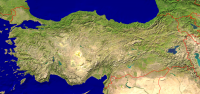 Türkei Satellit + Grenzen 2400x1133